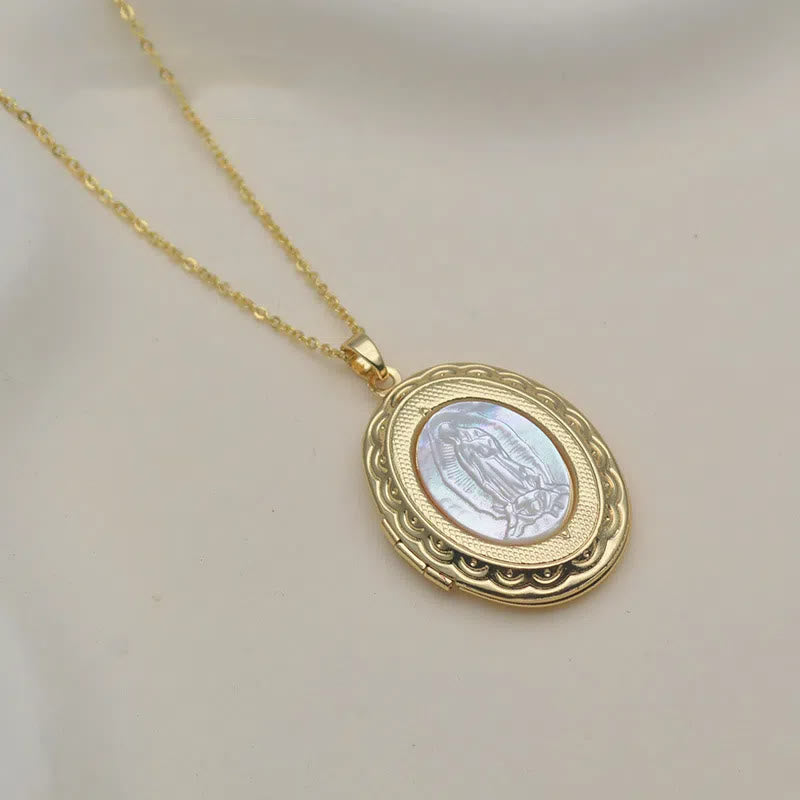 Christianartworkshop Classic Style Our Lady of Guadalupe Locket Pendant Necklace - Our Lady of Guadalupe - image 0