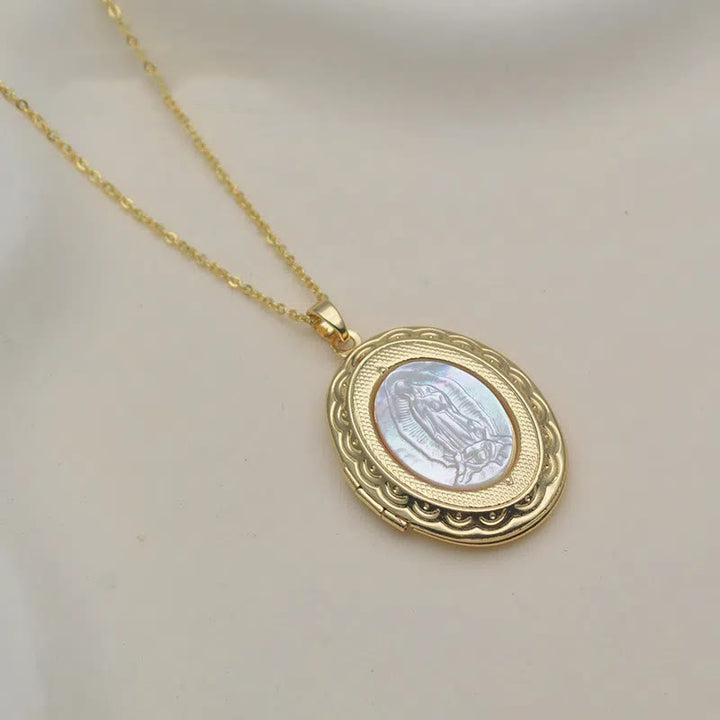 Christianartworkshop Classic Style Our Lady of Guadalupe Locket Pendant Necklace - Our Lady of Guadalupe - image 0