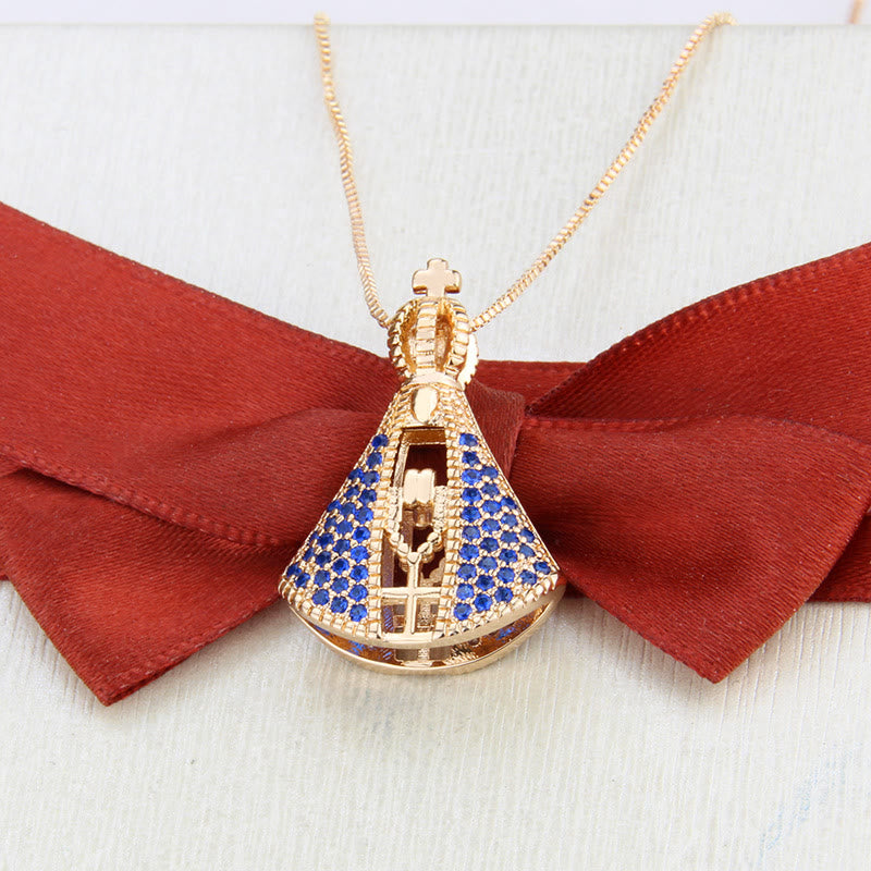 Christianartworkshop Classic Style Nossa Senhora Aparecida Divine Protection Pendant Necklace