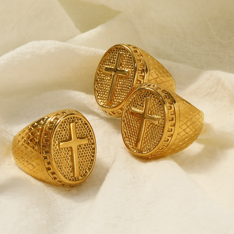 Christianartworkshop Classic Style Unique Cross Devine Faith Ring - AU Size V1/2 (US 11) - image 0