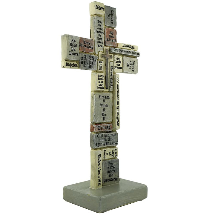Christianartworkshop Classic Style Motivational Cross Desktop Decorations Ornament