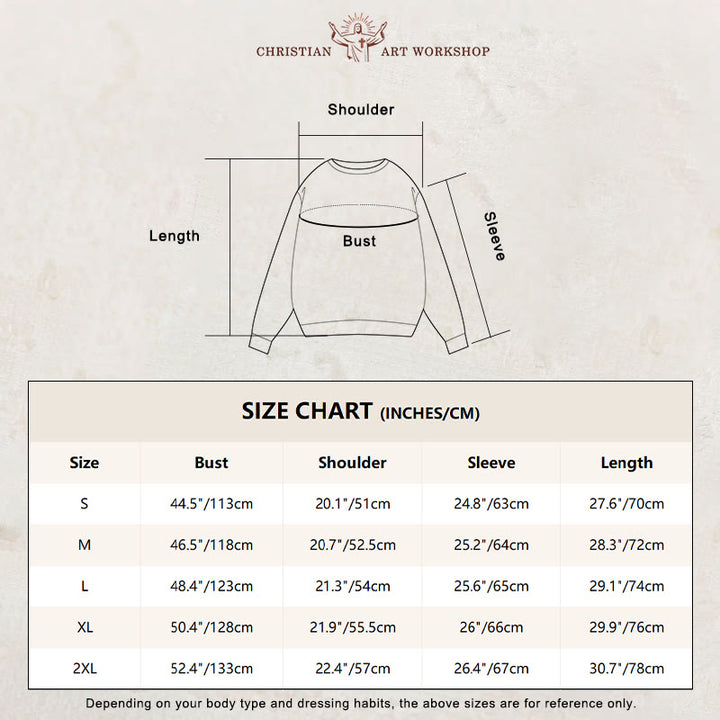 Christianartworkshop Classic Style Jesus Halo Follow Me Fleece Lined Polyester Sweatshirt - image 3