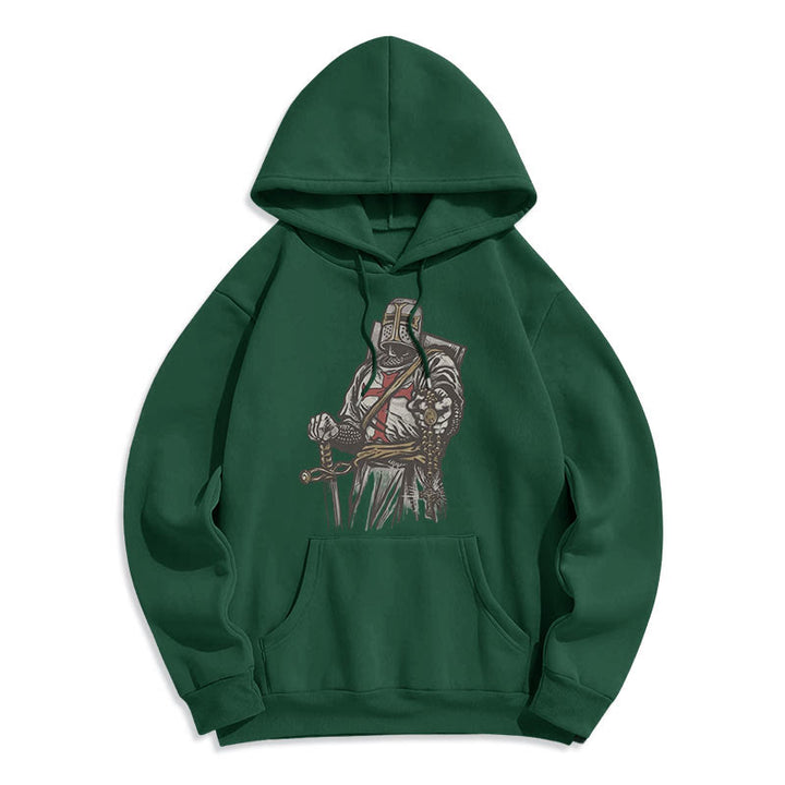 Christianartworkshop Modern Style Crusader's Valor and Faith Fleece Lined Polyester Hoodie - image 11