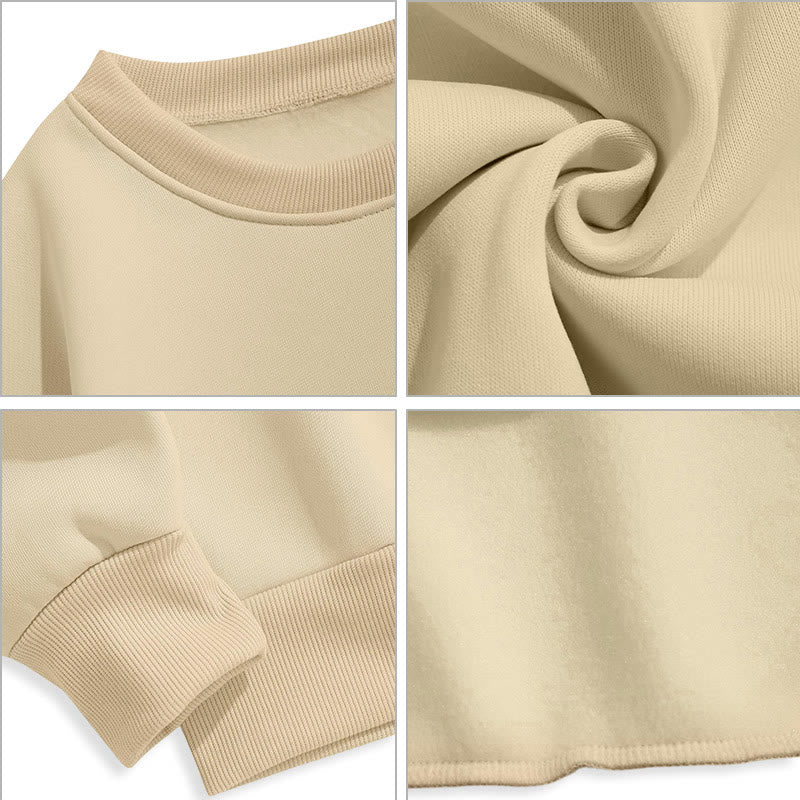 Christianartworkshop Quotation Style Saved By Grace Crown Fleece Lined Polyester Sweatshirt - image 2