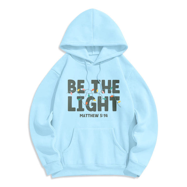 Christianartworkshop Quotation Style Be The Light Fleece Lined Polyester Hoodie - image 15