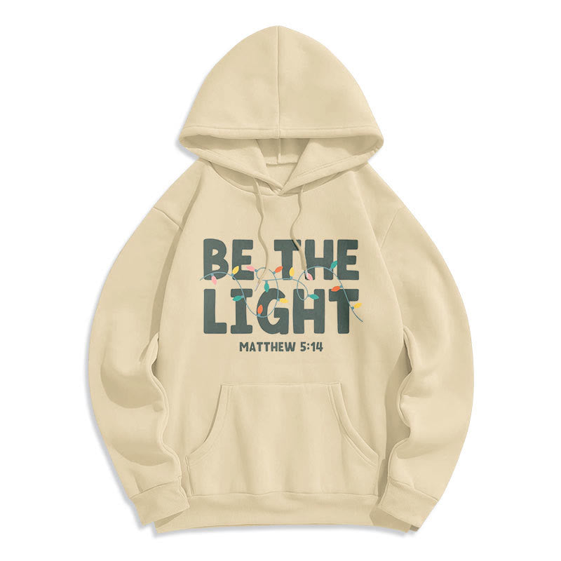 Christianartworkshop Quotation Style Be The Light Fleece Lined Polyester Hoodie - image 9