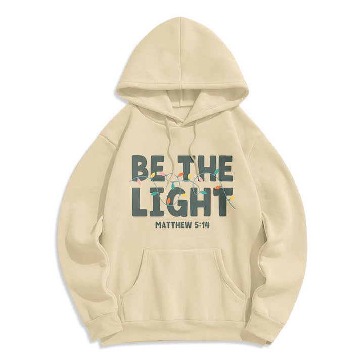 Christianartworkshop Quotation Style Be The Light Fleece Lined Polyester Hoodie - image 9