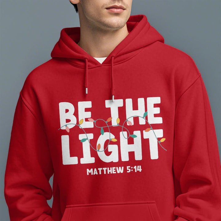 Christianartworkshop Quotation Style Be The Light Fleece Lined Polyester Hoodie - image 4