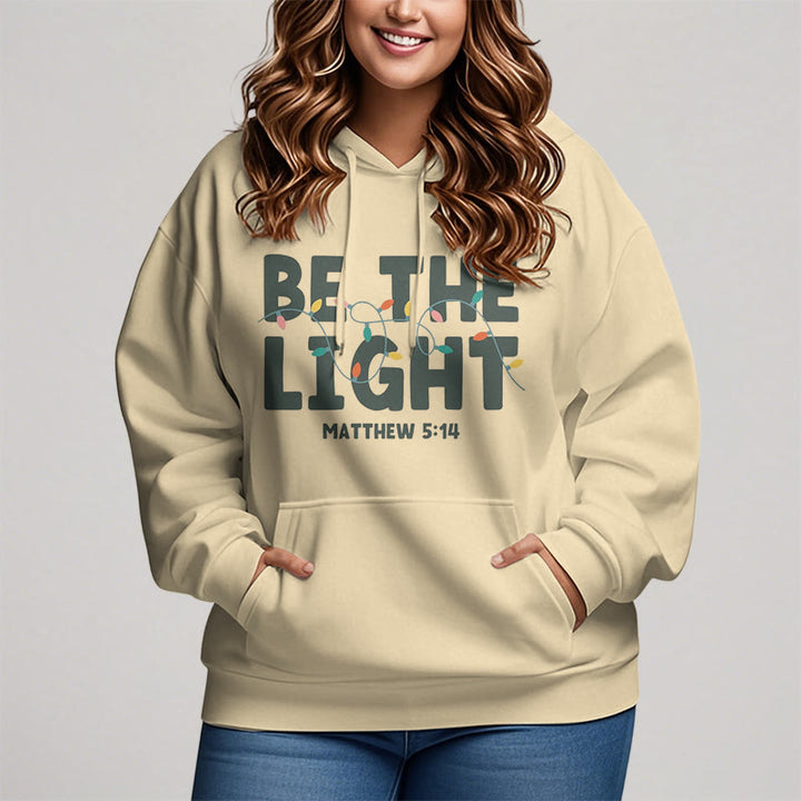 Christianartworkshop Quotation Style Be The Light Fleece Lined Polyester Hoodie - image 10
