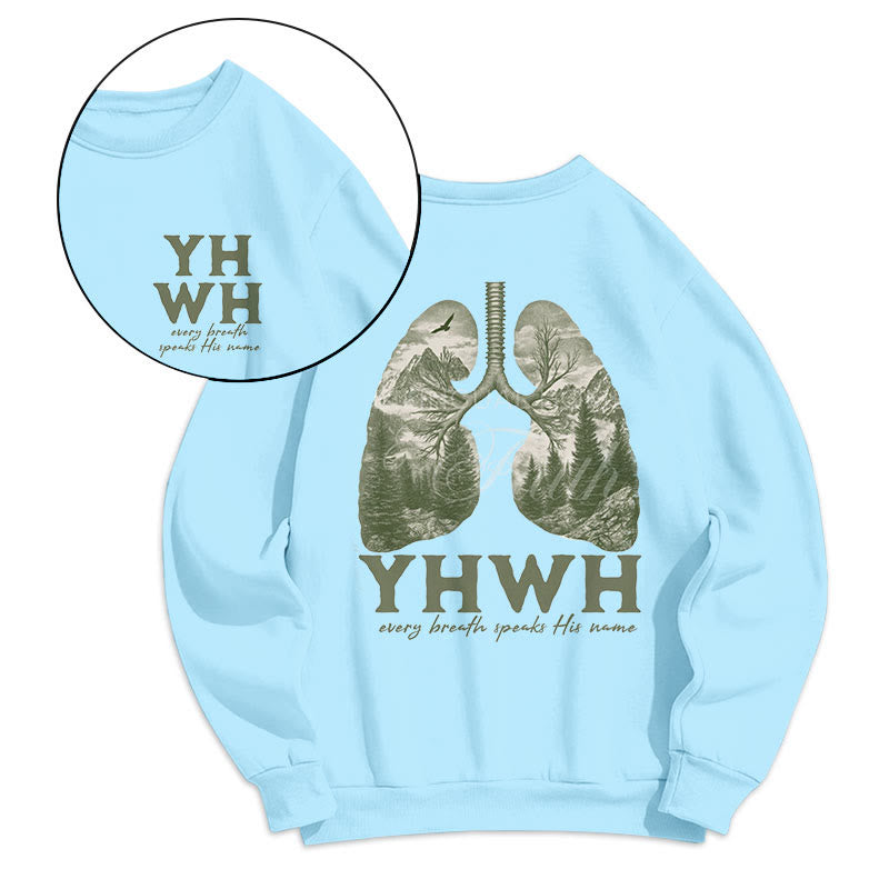 Christianartworkshop Quotation Style Every Breath Speaks His Name Fleece Lined Polyester Sweatshirt - image 10