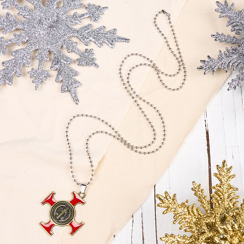 Christianartworkshop Classic Style Saint Benedict Cross Protection Pendant Necklace