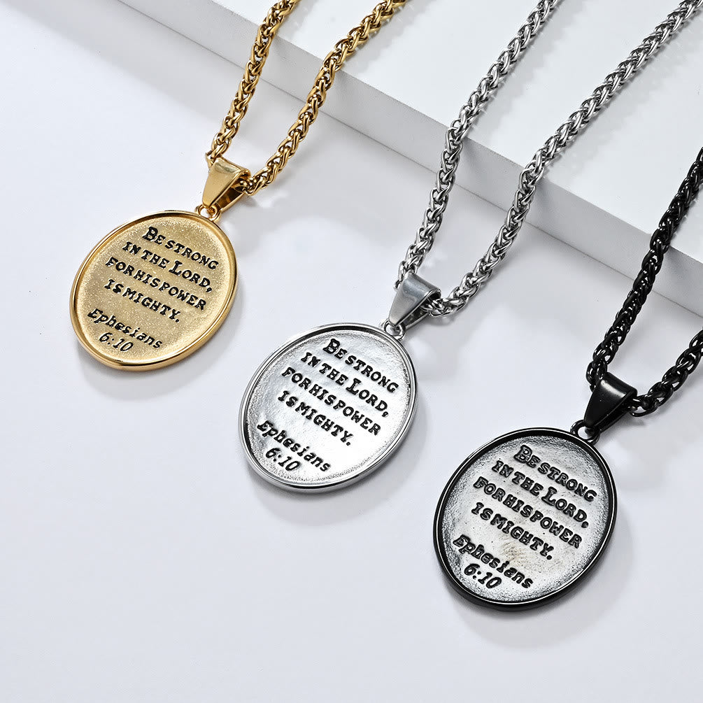 Christianartworkshop Classic Style Saint Michael Archangel Ephesians 6:10 Pendant Necklace - image 11