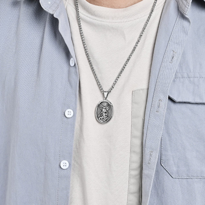Christianartworkshop Classic Style Saint Michael Archangel Ephesians 6:10 Pendant Necklace - image 7