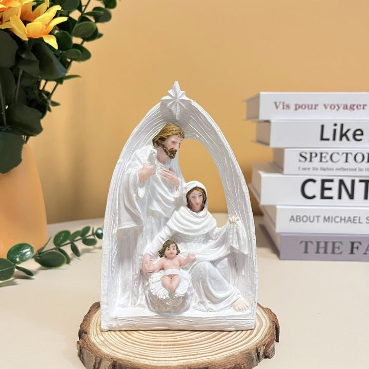 Christianartworkshop Classic Style Holy Family Nativity Scene Desktop Decorations Ornament - Nativity Scene - image 0