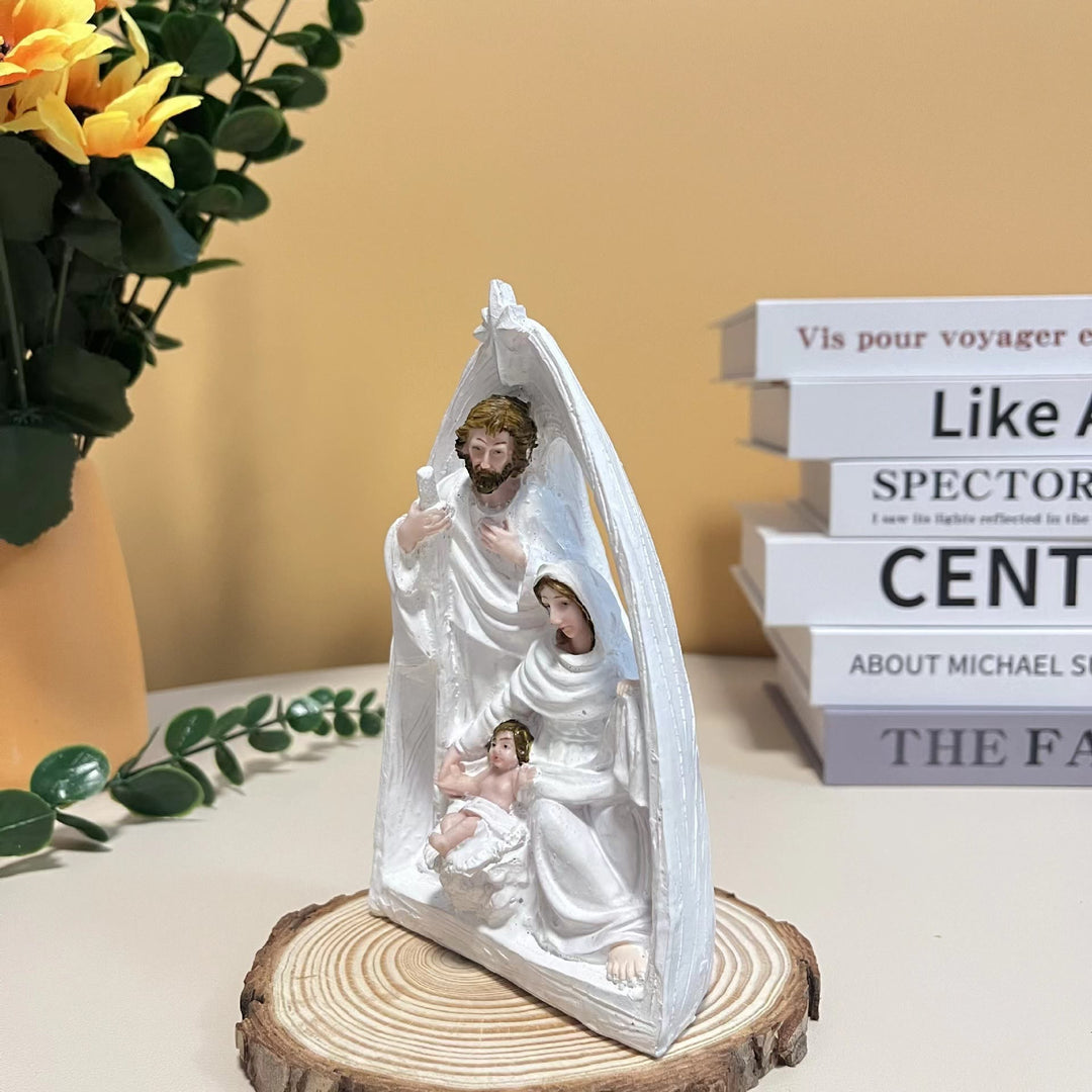 Christianartworkshop Classic Style Holy Family Nativity Scene Desktop Decorations Ornament - image 2