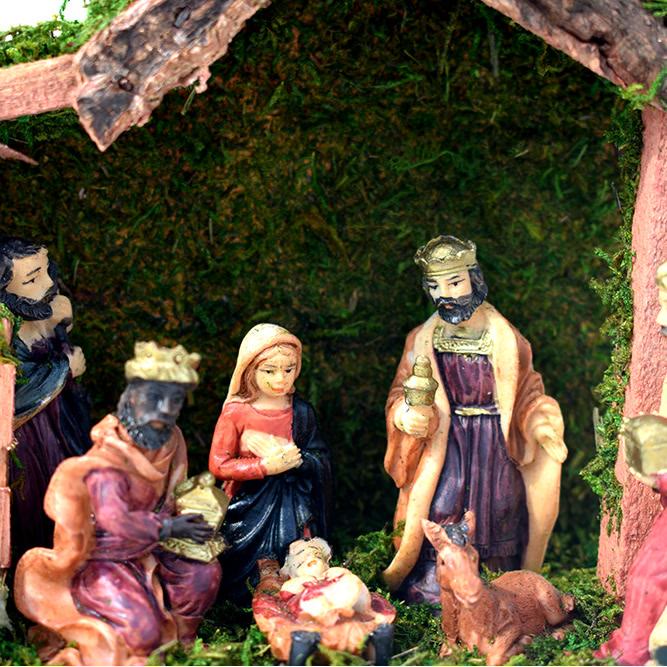 Christianartworkshop Classic Style Nativity Scene Jesus Birth Statue Desktop Decorations Ornament - image 1