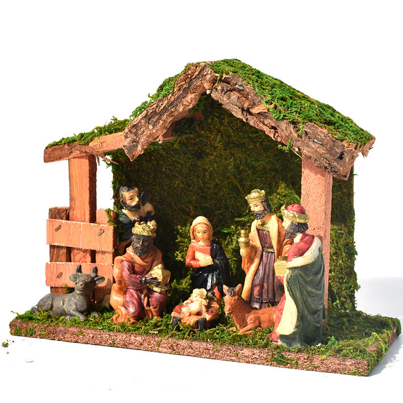 Christianartworkshop Classic Style Nativity Scene Jesus Birth Statue Desktop Decorations Ornament - Nativity Scene - image 0