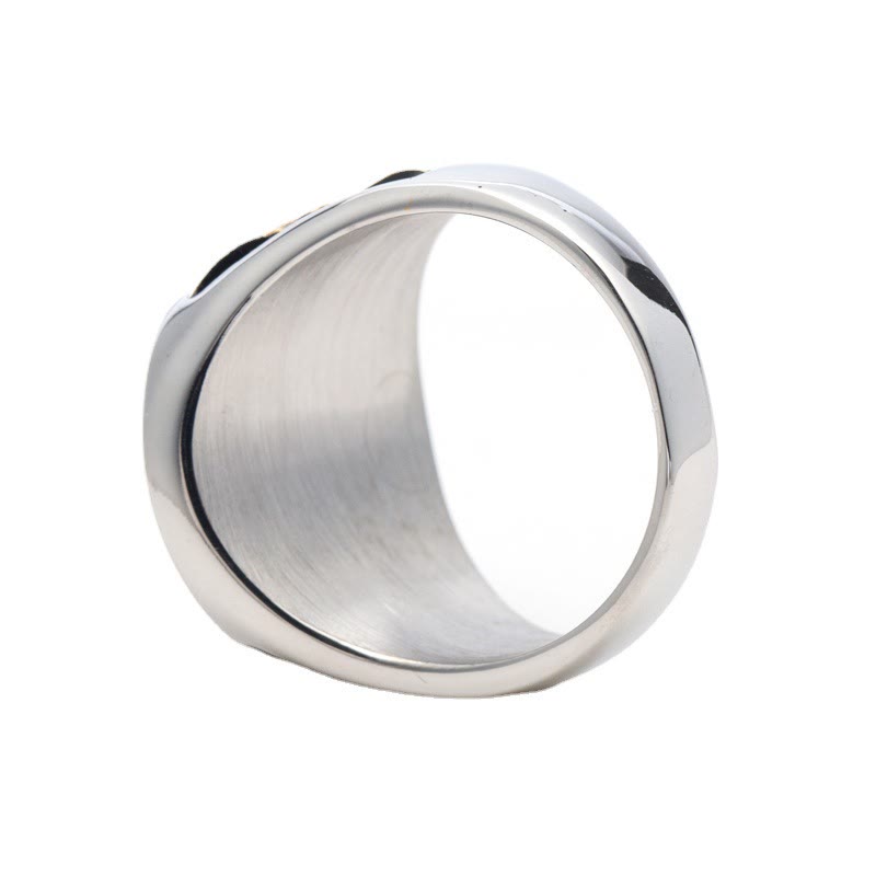 Christianartworkshop Classic Style Saint Patrick Stainless Steel Ring