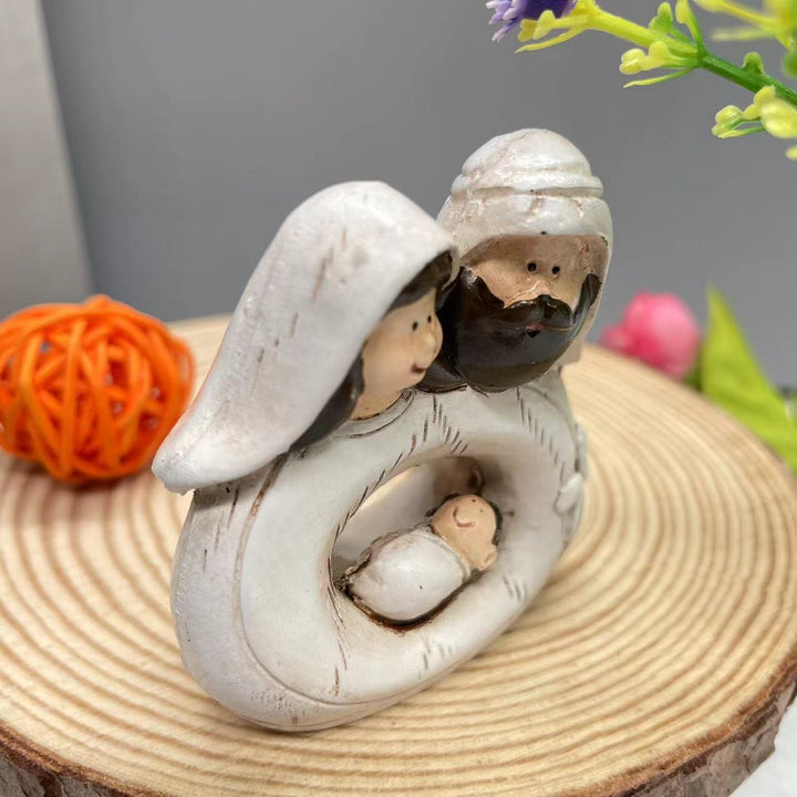 Christianartworkshop Classic Style Cartoon Nativity Scene Holy Family Desktop Decorations Ornament - image 2