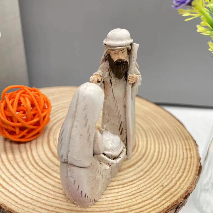 Christianartworkshop Classic Style Harmonious Nativity Scene Holy Family Desktop Decorations Ornament - image 3