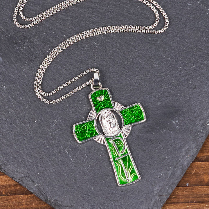 Christianartworkshop 6 Color Virgin Mary  Our Lady of Guadalupe Faith Cross Pendant Necklace - image 10