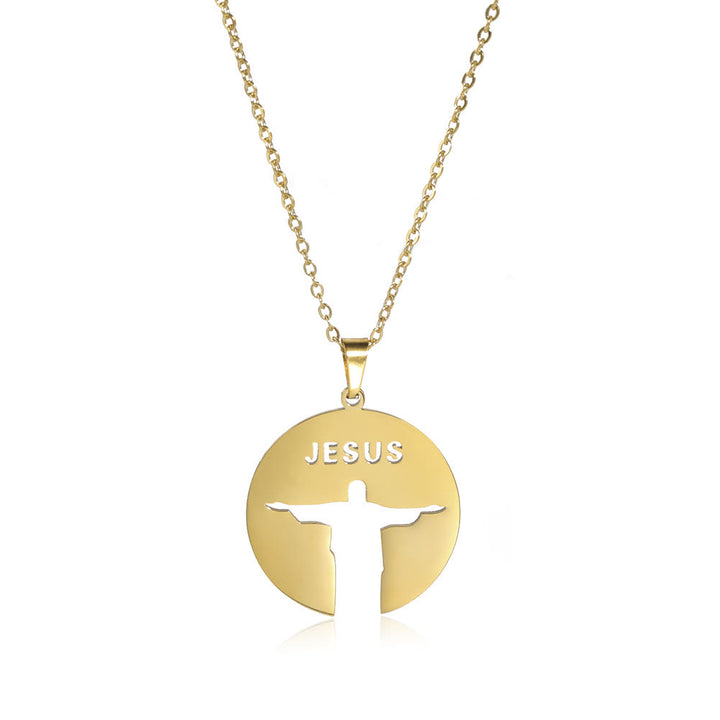Christianartworkshop Round Jesus Pendant Necklace - image 3