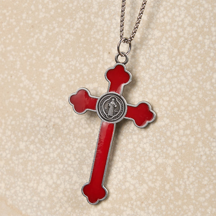 Christianartworkshop Multicolor Retro Style Classical Crucifix Faith Protection Pendant Necklace