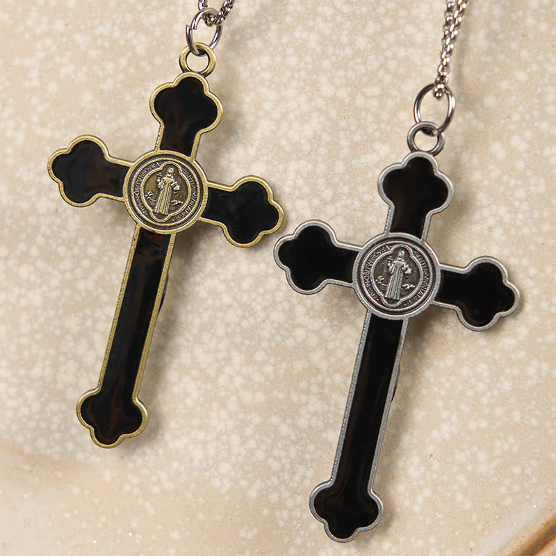 Christianartworkshop Multicolor Retro Style Classical Crucifix Faith Protection Pendant Necklace