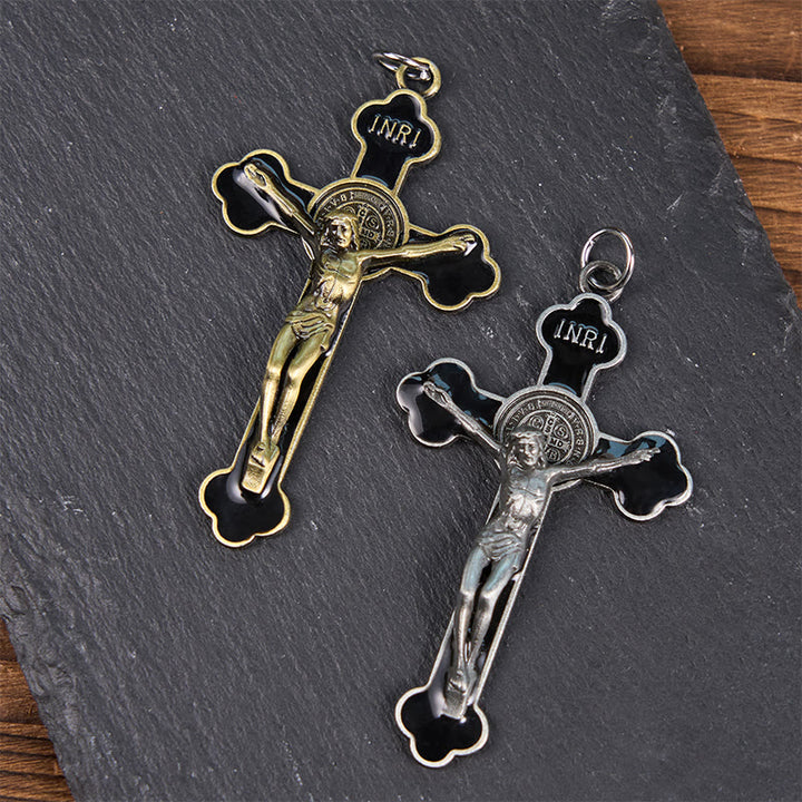 Christianartworkshop Multicolor Retro Style Classical Crucifix Faith Protection Pendant Necklace