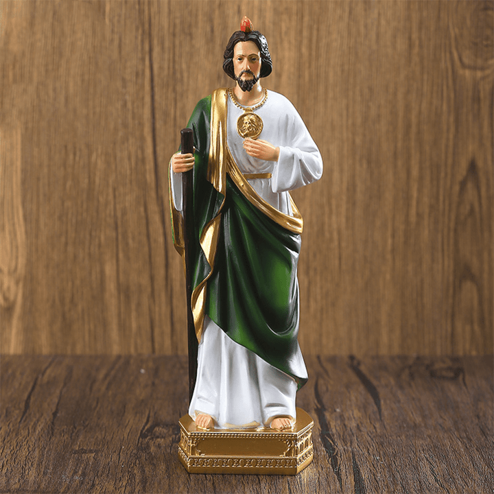 Christianartworkshop St. Jude Resin Statue Patron Saint of Hope and Miracles Desktop Decorations Ornament - St. Jude - image 0
