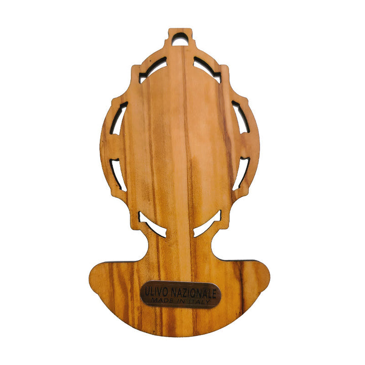 Christianartworkshop Miraculous Medal Holy Water Font Olive Wood Assumption of Our Lady  - image 8