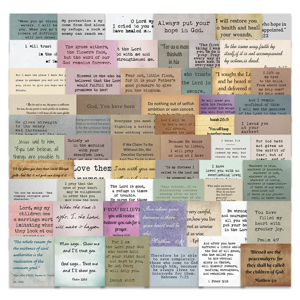 Christianartworkshop Classic Religious Bible Verse Inspiring Quotes Faith Stickers - image 1