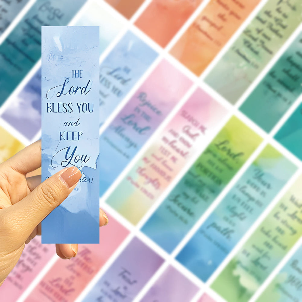 Christianartworkshop 30pcs/set Watercolor Bible Verse Inspiring Quotes Bookmark - image 1