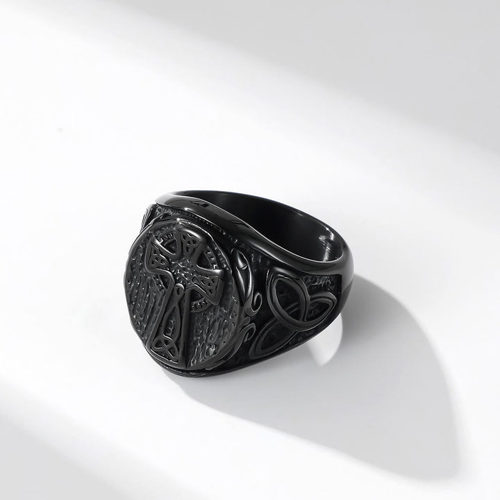 Christianartworkshop Eternal Faith Celtic Cross Ring - A Symbol of Timeless Devotion - Black - AU Size Z（US 13） - image 2