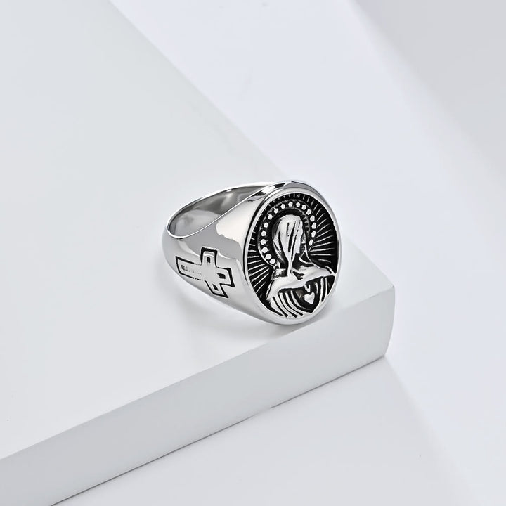 Christianartworkshop Divine Grace Blessed Virgin Mary Ring - A Tribute to Holy Love - image 2
