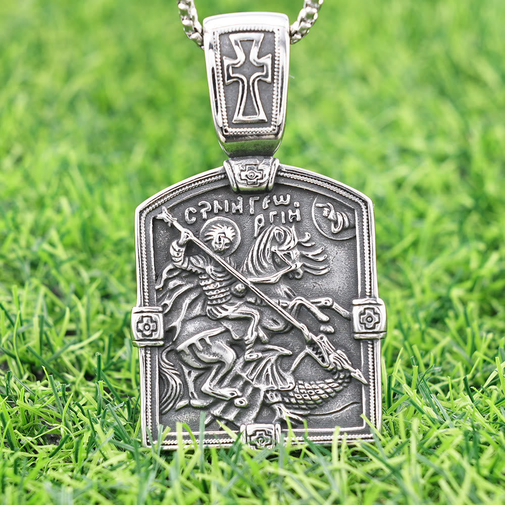 Christianartworkshop St. George Slaying the Dragon Necklace - A Symbol of Courage and Divine Protection - image 3