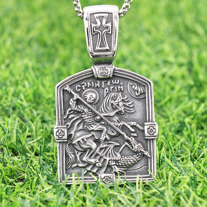 Christianartworkshop St. George Slaying the Dragon Necklace - A Symbol of Courage and Divine Protection - image 3