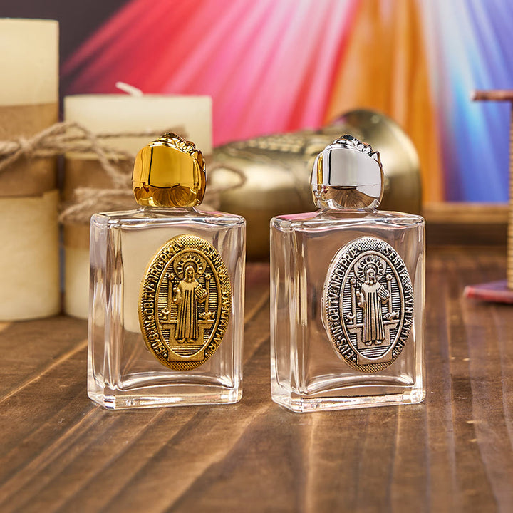 Christianartworkshop Exclusive Crafted St. Benedict Holy Water Bottle - A Vessel of Blessing and Protection - image 2