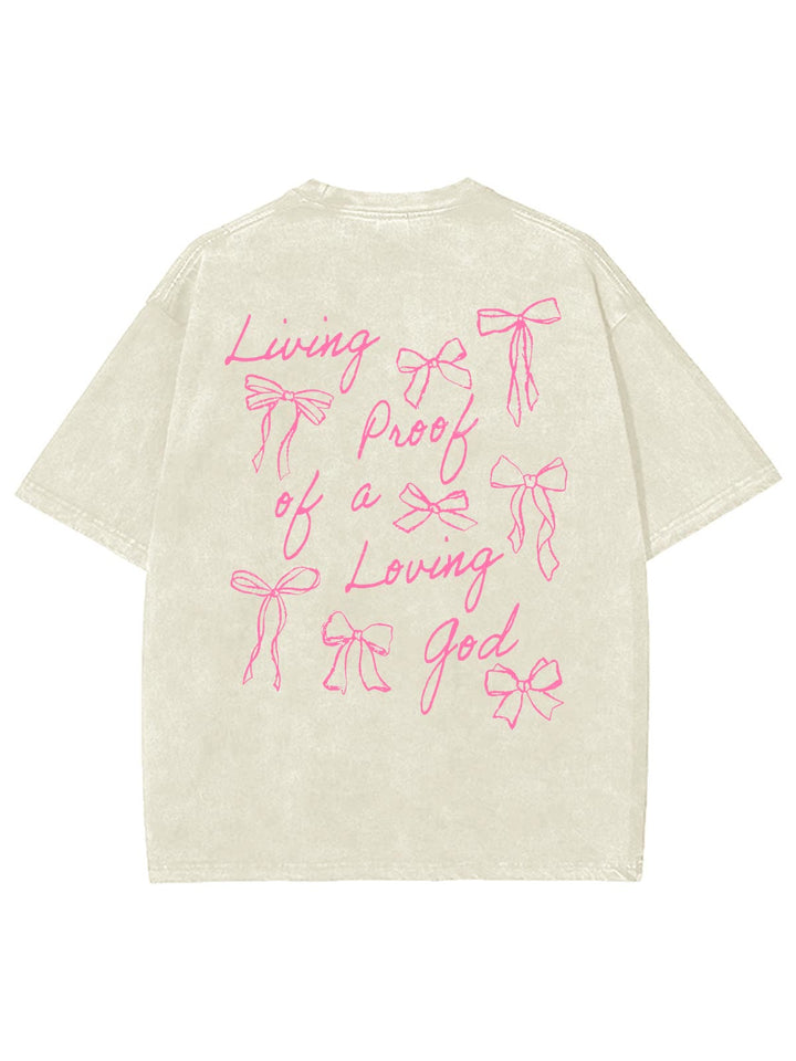 Christianartworkshop Living Proof Of A Loving God Unisex Washed T-shirt - Beige - 4XL - image 0