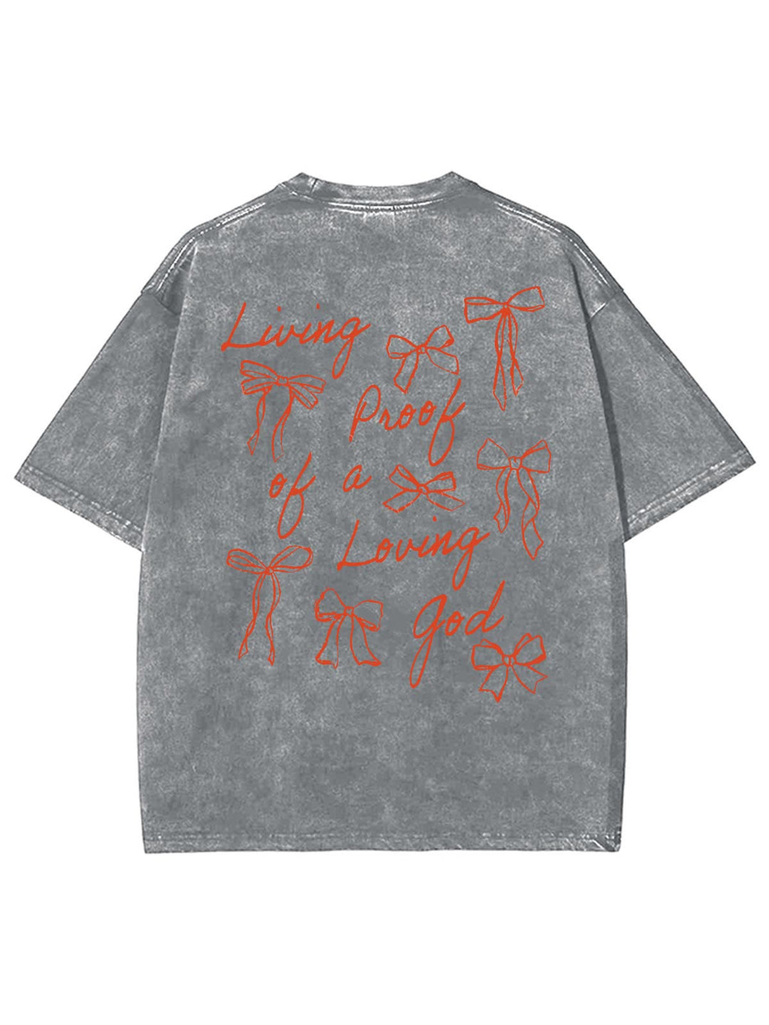 Christianartworkshop Living Proof Of A Loving God Unisex Washed T-shirt - Gray - 4XL - image 14