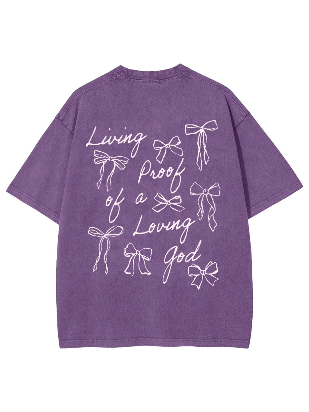 Christianartworkshop Living Proof Of A Loving God Unisex Washed T-shirt - Purple - 4XL - image 8