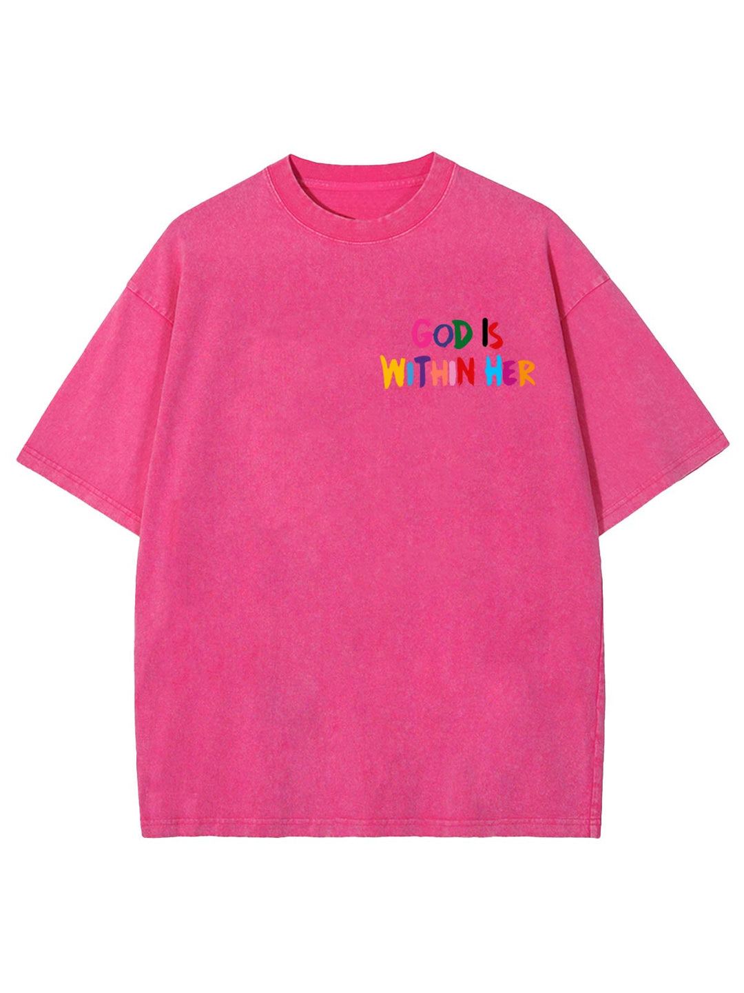 Christianartworkshop God Is Within Her She Will Not Fall Unisex Washed T-shirt - image 10