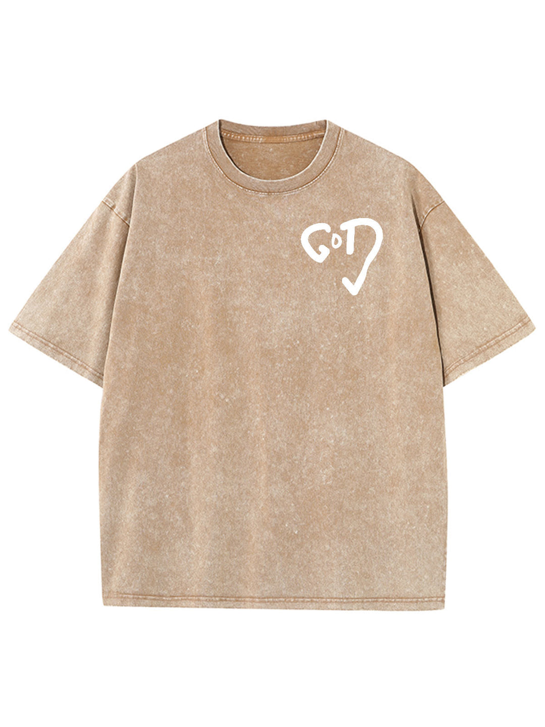 Christianartworkshop God Heart Unisex Washed T-shirt - image 11