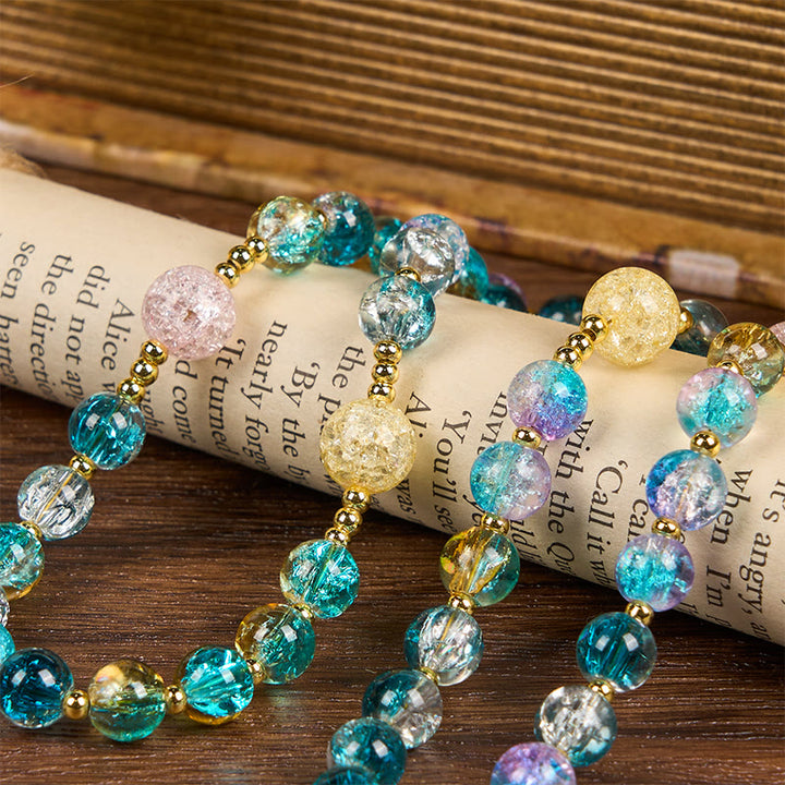 Christianartworkshop Miraculous Medal & Celtic Cross of 8 mm Round Multicolor Glass Alloy Chain Rosary - image 1
