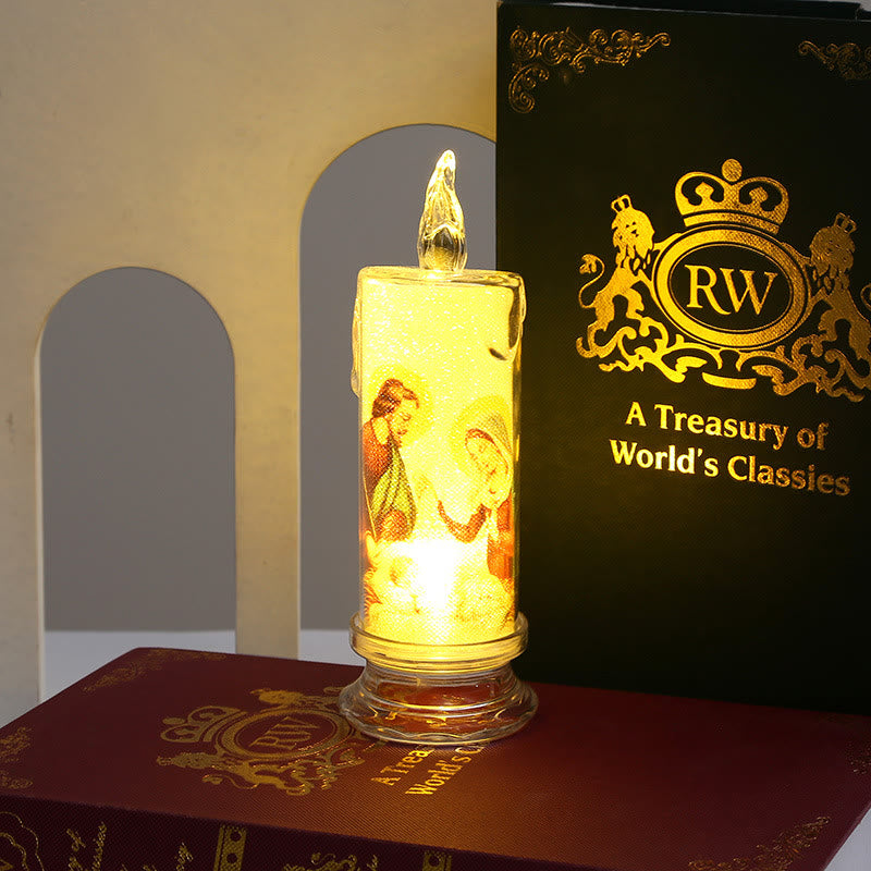 Christianartworkshop Classic Holy Family Decorative Candle -A Luminary of Faith and Devotion - Holy Family - 2.17''*5.91'' - image 4