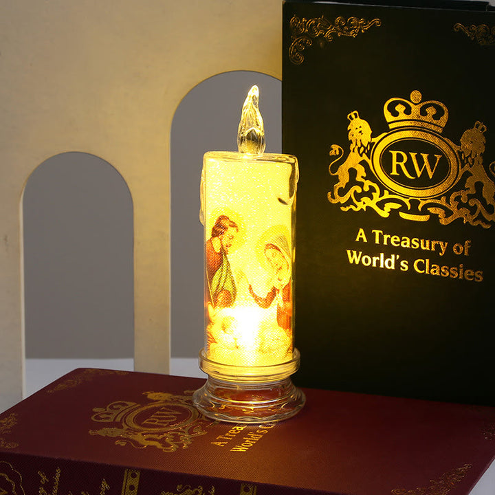 Christianartworkshop Classic Holy Family Decorative Candle -A Luminary of Faith and Devotion - Holy Family - 2.17''*5.91'' - image 4