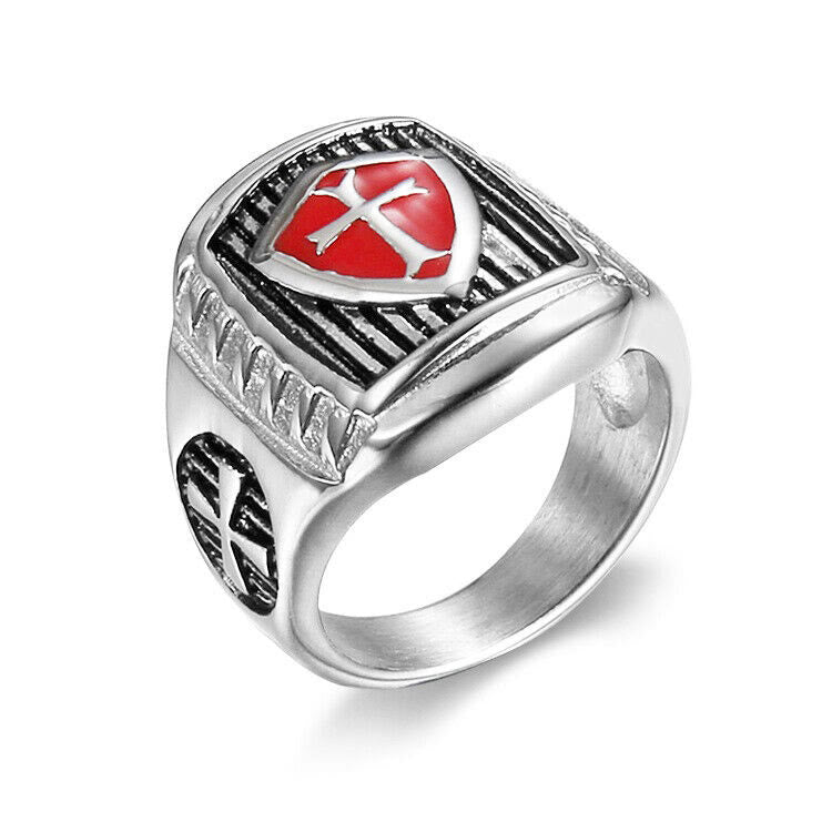 Christianartworkshop Templar Shield Cross Ring - A Sacred Emblem of Valor and Faith - image 3
