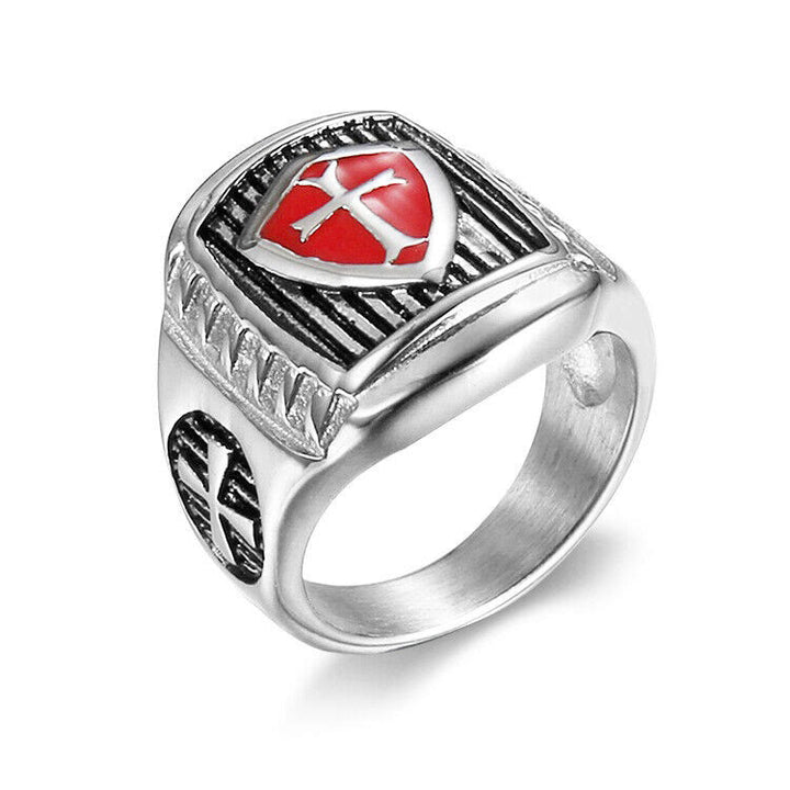 Christianartworkshop Templar Shield Cross Ring - A Sacred Emblem of Valor and Faith - image 3