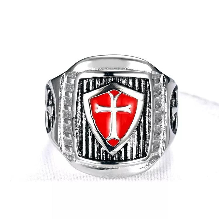 Christianartworkshop Templar Shield Cross Ring - A Sacred Emblem of Valor and Faith - image 5