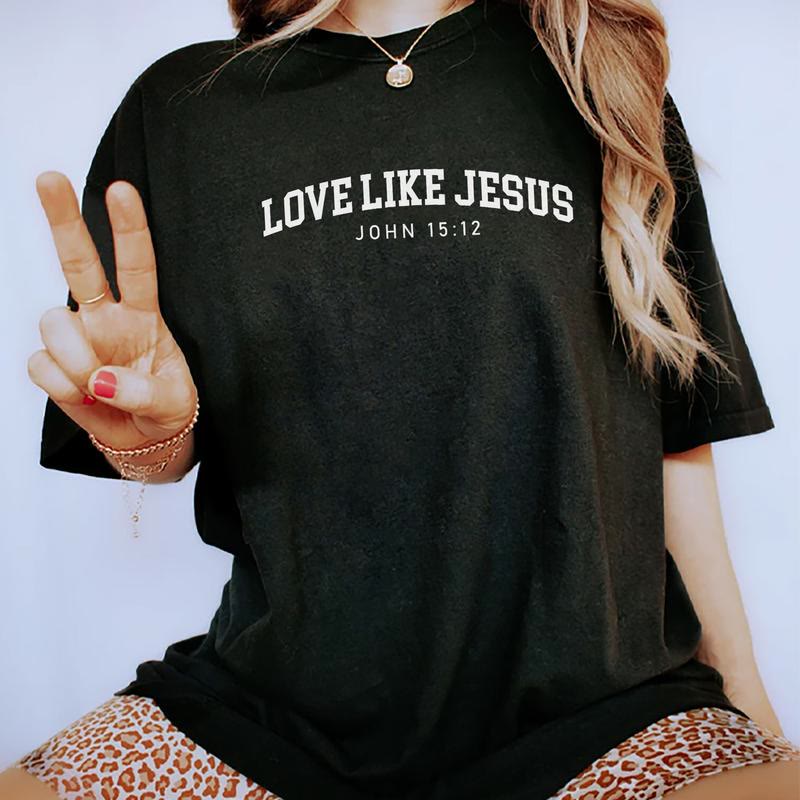 Christianartworkshop Love like Jesus T-shirt - Black - 2XL - image 0